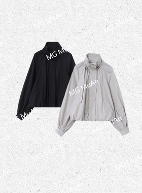 木岸muan普吉岛外套系列定制捏褶休闲工装运动宽松外套女MJ-B171