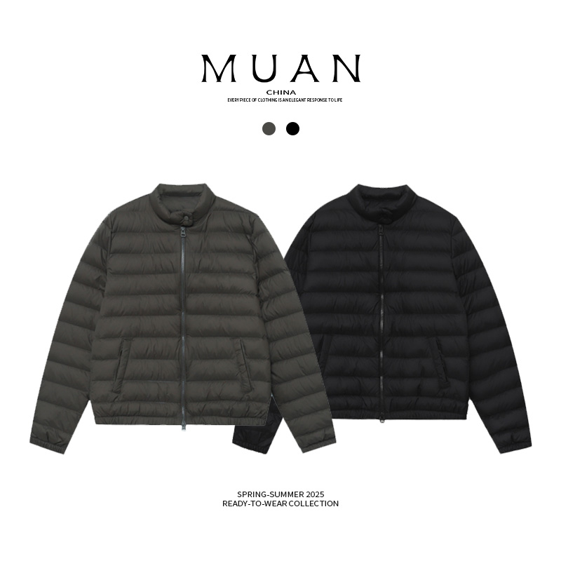 木岸muan小排骨羽绒服定制90白鸭绒冬季保暖外套上衣女JD-3601