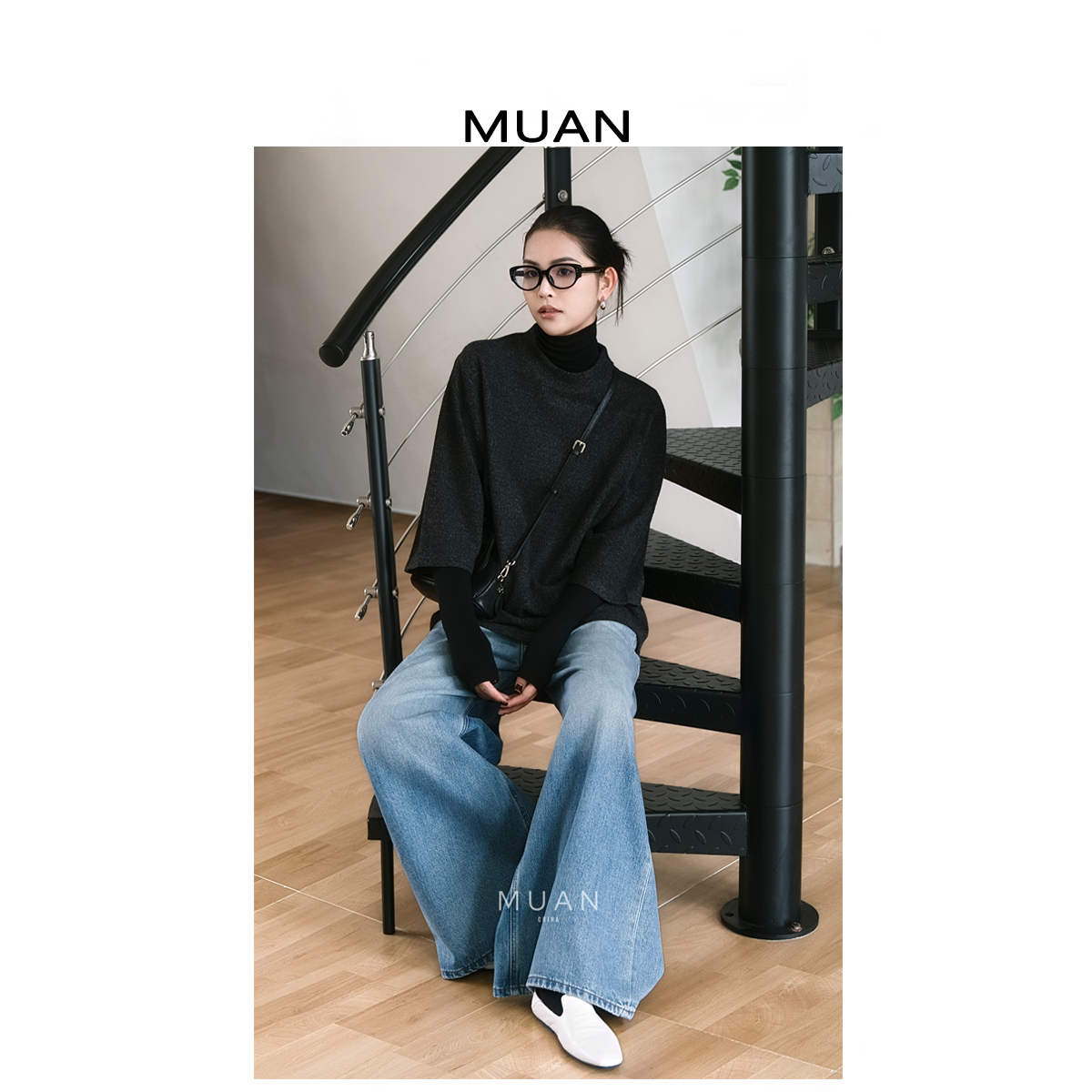 木岸muan塞尔维亚T定制560克针织衫圆领保暖百搭上衣女CQ-JD-2527