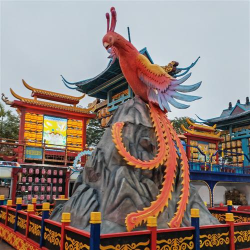 户外超大型仿真山海经神兽模型会动会叫南宁不夜城广场巨兽摆件