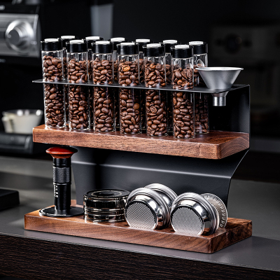 咖啡豆密封罐展示架/单向排气阀