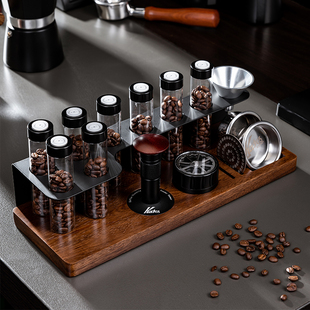 咖啡豆分装瓶试管展示架单向排气密封罐保存罐收纳咖啡器具置物架