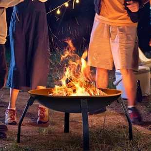 户外焚火台便携取暖露营烽火台烧烤架篝火炉折叠围炉煮茶烤火盆炉
