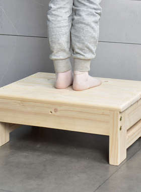 B-KJAL加厚实木沙发凳脚踏凳子增高脚板凳浴室小踏脚凳台新疆包邮