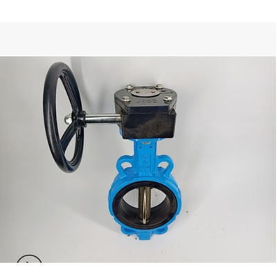 。D371X-10/16手动涡轮涡杆对夹式蝶阀DN65 80 125 150 200 250 3