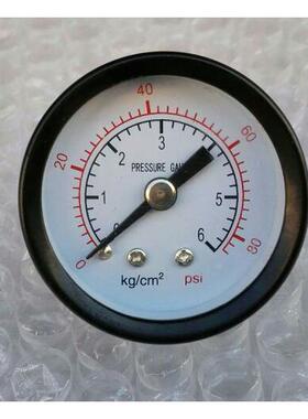 轴向压力表 y-40z 表面直径40mm 压力 0-6kg/cm2 0-80psi pt1/8