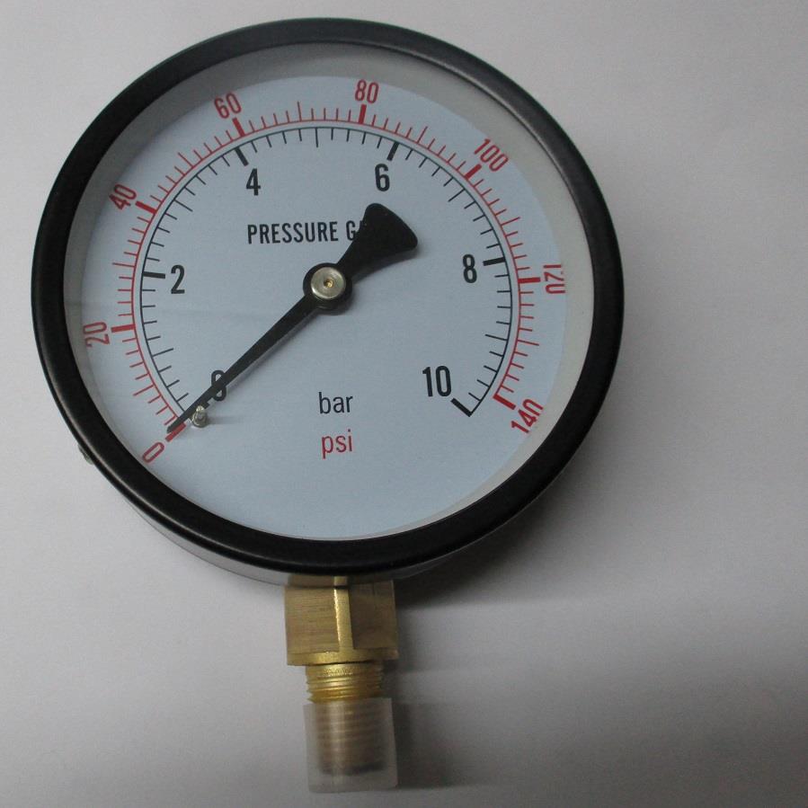 出国用压力表 y-100 PRESSURE GAUGE 0-10BAR 0-140PSI英文压力表