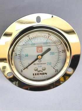 轴向带边耐震压力表 YN-63IV 25mpa G1/4 250bar LEEMIN 63mm