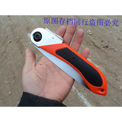 。台湾企鸿150三倍快速锯手板锯 手工锯 木工锯 细齿 折叠锯子包