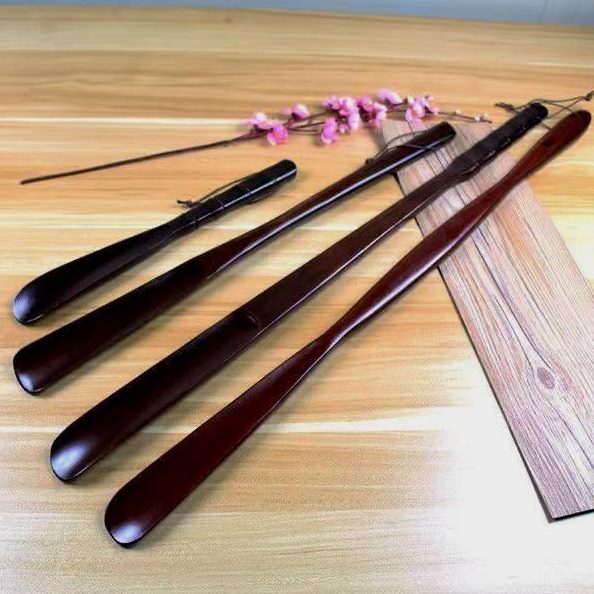 神器孕妇腰鞋器弯实木鞋提穿鞋高档胡桃木不抽长柄老人鞋拔子家用