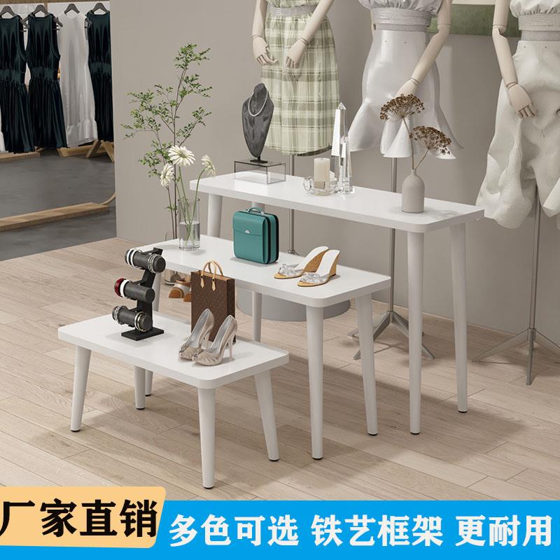 服装店中岛流水台展示台展示桌小桌子陈列台女装店货架中间展示架