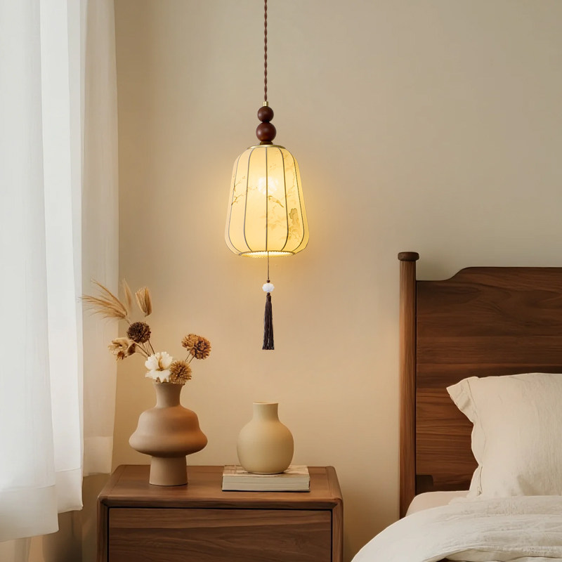 2026新款宋代美学新中式卧室床头灯复古玄关过道中古风茶室小吊灯