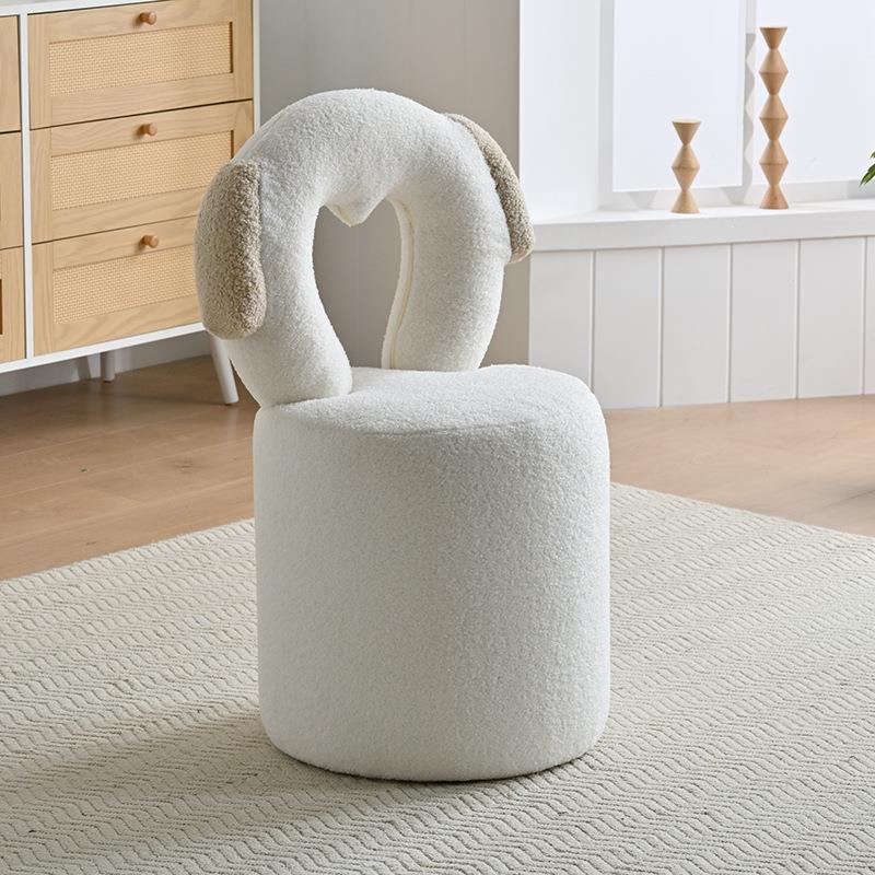 化妆凳高级感旺财梳妆凳女生卧室梳妆台椅子简约美甲化妆椅奶油风