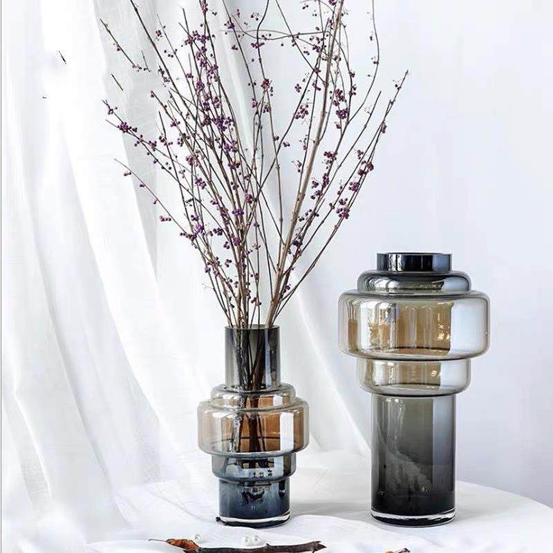 现货北欧设计琥珀渐变水培花器家居样板装饰摆件透明玻璃花瓶,纺织面料/辅料/配套,纺织机械配件,淘宝优惠券,粉丝福利购,淘宝优惠卷