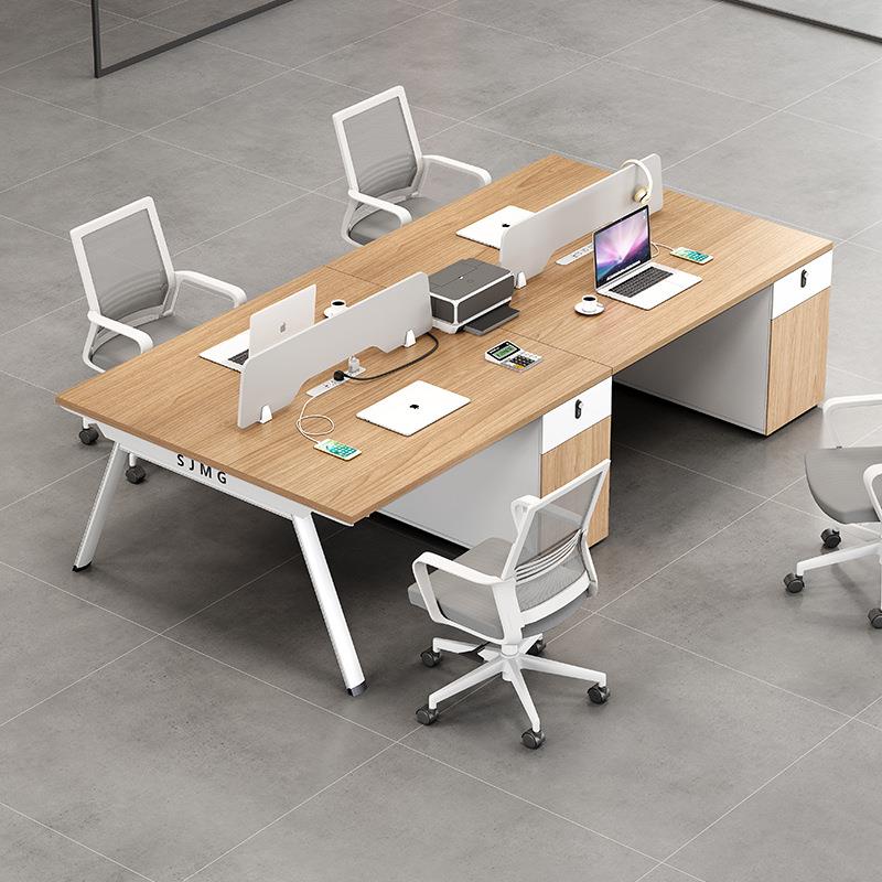办公桌简约现位办公桌椅组合双4四6六人位员工办公家具职员桌