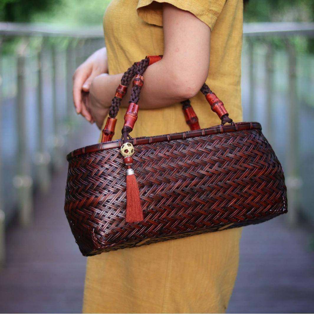 七月七竹制品手工竹编包茶道束口女式手提复古茶具篮子收纳包,金属材料及制品,金属加工件/五金加工件,淘宝优惠券,粉丝福利购,淘宝优惠卷