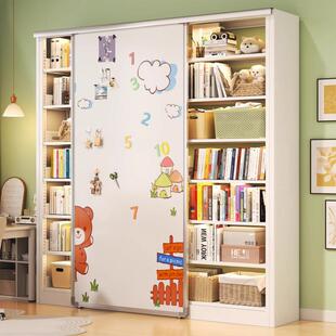 钢制图书馆书架带白板门一体靠墙书柜置物架儿童绘本架储物收纳架