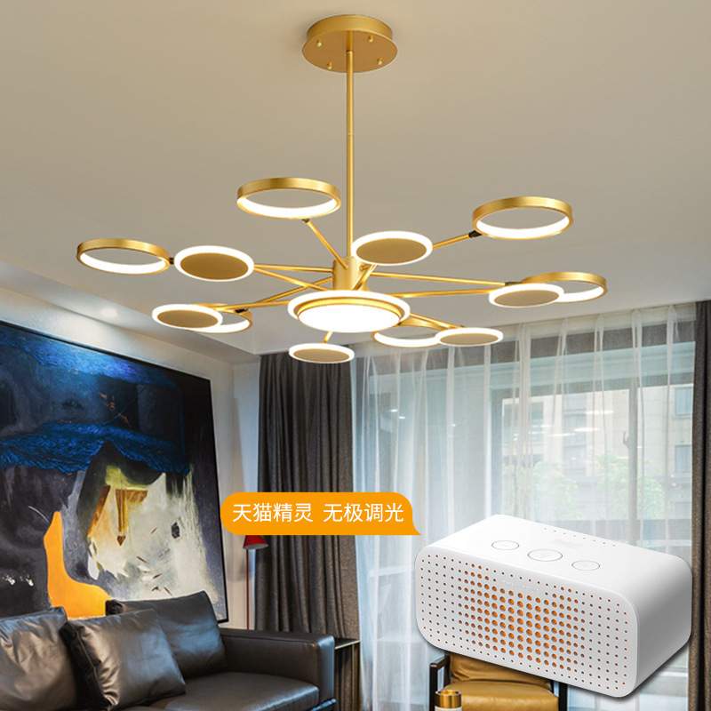 新款现代简约创意客厅吊灯 大气北欧网红分子灯 LED卧室吸顶灯具