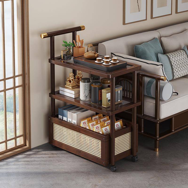 小户型茶几客厅带轮侧边柜小推车置物架可移动茶几沙发边几收纳架