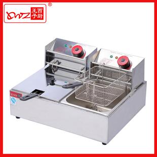 王子西厨广州油炸机DF-82台式双缸双筛电炸炉薯条机餐饮厨房设备