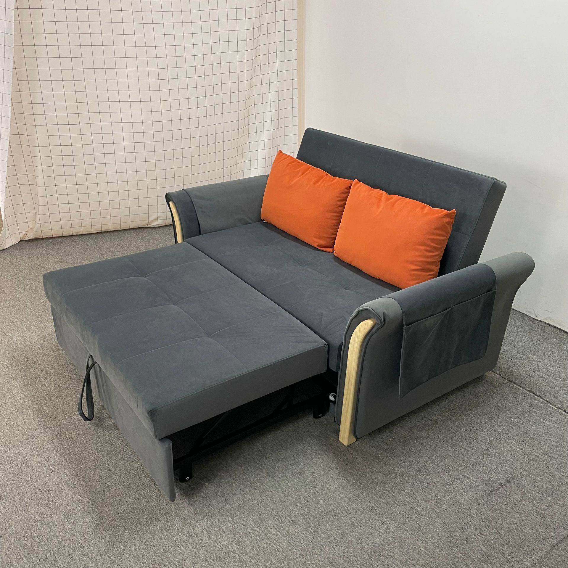 卧室三人位沙发床折叠两用简约现代客厅直排一字沙发床小户型