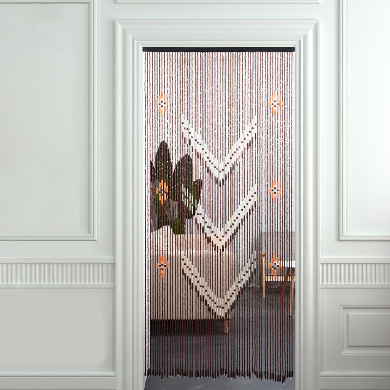 中国古典风唯美木珠门帘窗帘可定选择现货成品