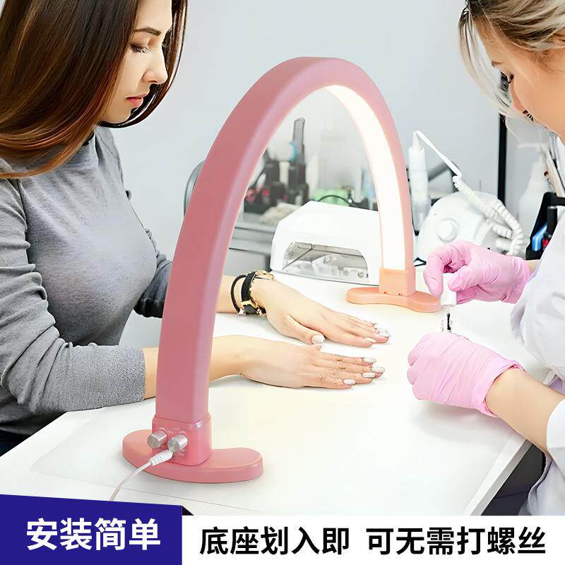 美甲照明灯半月灯带钻美甲台灯弧形灯拍照桌面半月美容灯半月灯