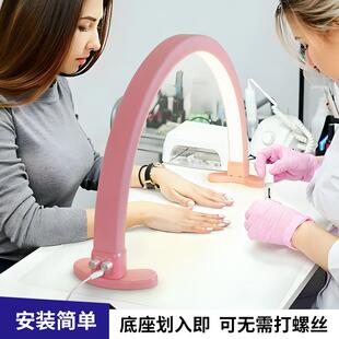 美甲照明灯半月灯带钻美甲台灯弧形灯拍照桌面半月美容灯半月灯