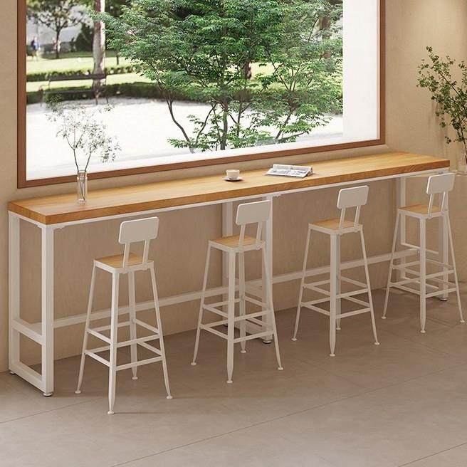 靠墙吧台桌家用阳台长条窄桌奶茶店酒吧休闲实木高脚桌椅组合1201,金属材料及制品,金属加工件/五金加工件,淘宝优惠券,粉丝福利购,淘宝优惠卷