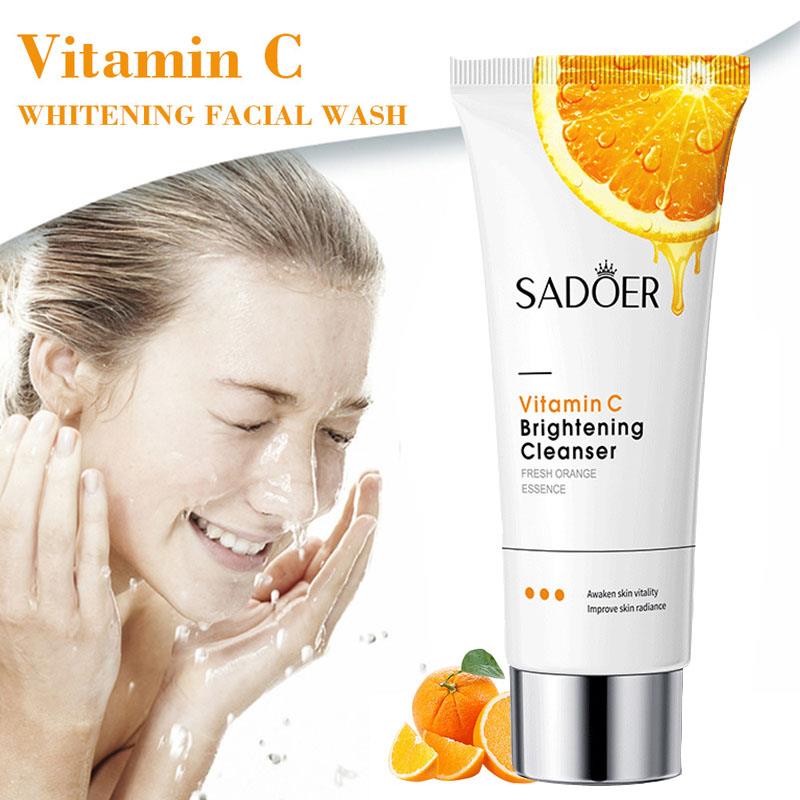 Vitamin C Face Cleanser Whitening Facial Wash Hyaluronic洁面