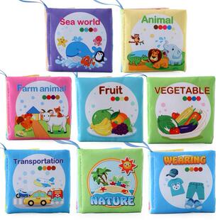 0 12 Month Montessori Baby Cloth Books Toys for Children Bus