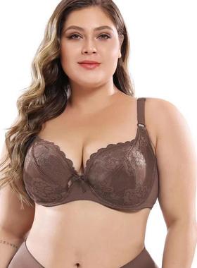 Lace Bra Women Ultra-thin brassiere Big size fat 90 95 E Cup