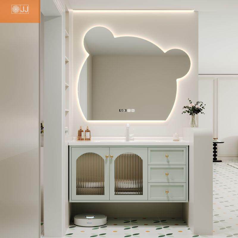 法式田园风橡木烤漆浴室柜卫生间陶瓷一体洗漱台洗脸盆洗手盆组合,家装主材,浴室柜组合,淘宝优惠券,粉丝福利购,淘宝优惠卷