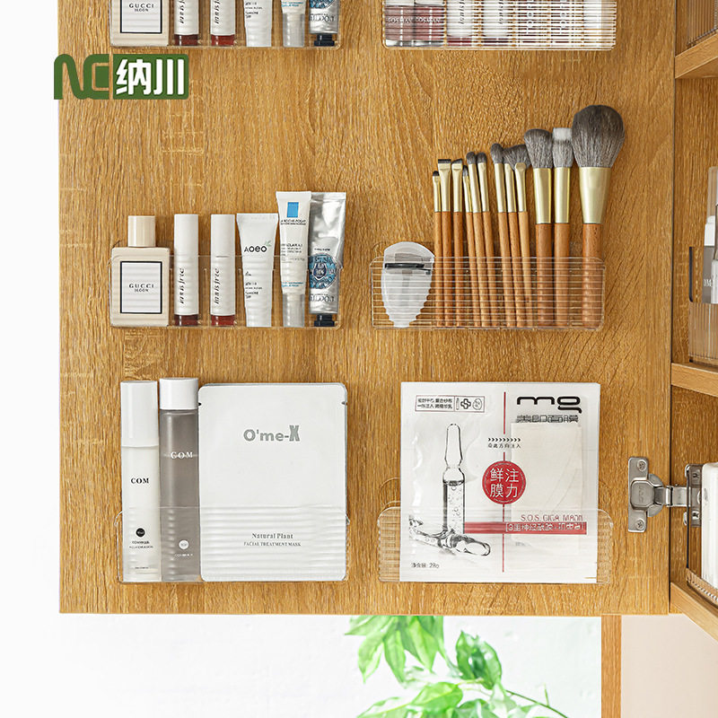 纳川壁挂口红收纳盒透明高级感化妆刷指甲油化妆品收纳整理盒