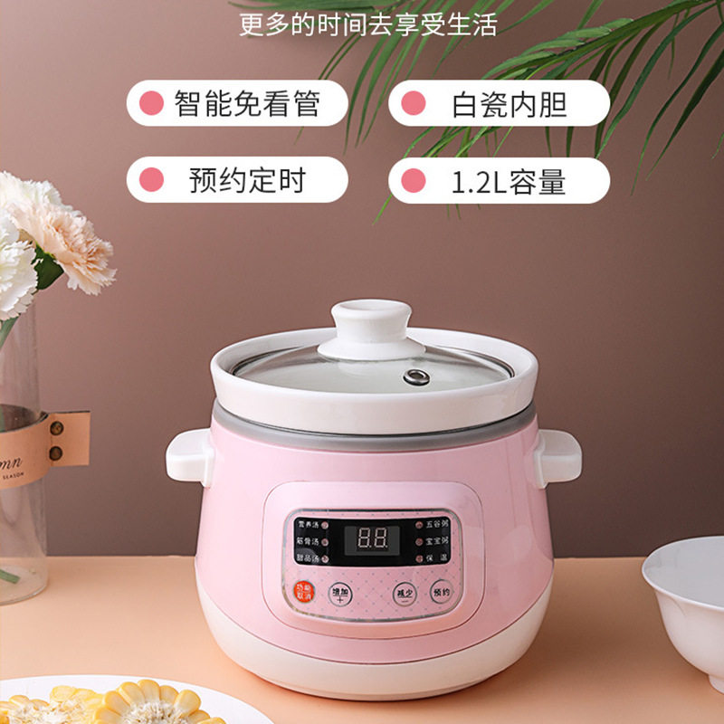 白瓷电炖锅家用煲汤多功能小煮粥电饭煲陶瓷智能节能保温辅食