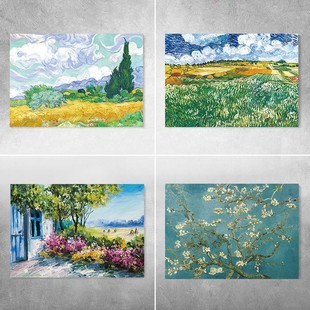 电表箱翻新贴画梵高油画风ins多媒体盒遮挡创意装饰防水自粘艺术