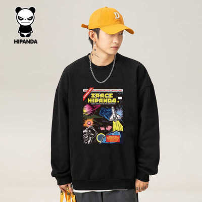 你好熊猫套头衫圆领原创卫衣新款