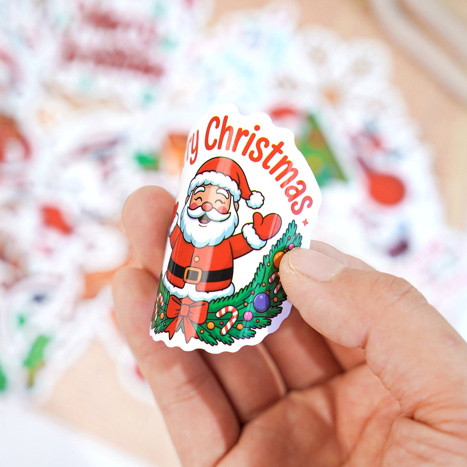精装镭射 圣诞节贴纸套装圣诞老人雪人装饰贴纸DIY手账动漫风立体贴卡通创意可爱儿童手工防水防撕手账贴画,文具电教/文化用品/商务用品,贴纸/立体贴纸,淘宝优惠券,粉丝福利购,淘宝优惠卷