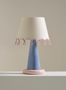 奶油风LOOP拼色台灯可爱少女感北欧设计师卧室床头装饰气氛灯casa