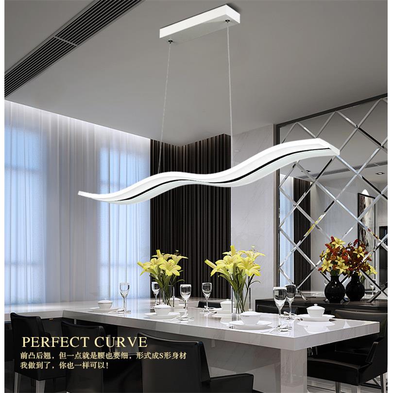 创意led吸顶灯个性餐厅灯简约时尚S形亚克力曲线饭厅灯具办公灯饰