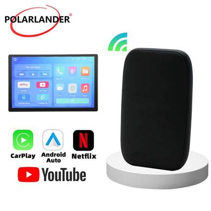 三合一有线转无线Carplay转换盒子无线安卓Auto+有线安卓Auto黑色