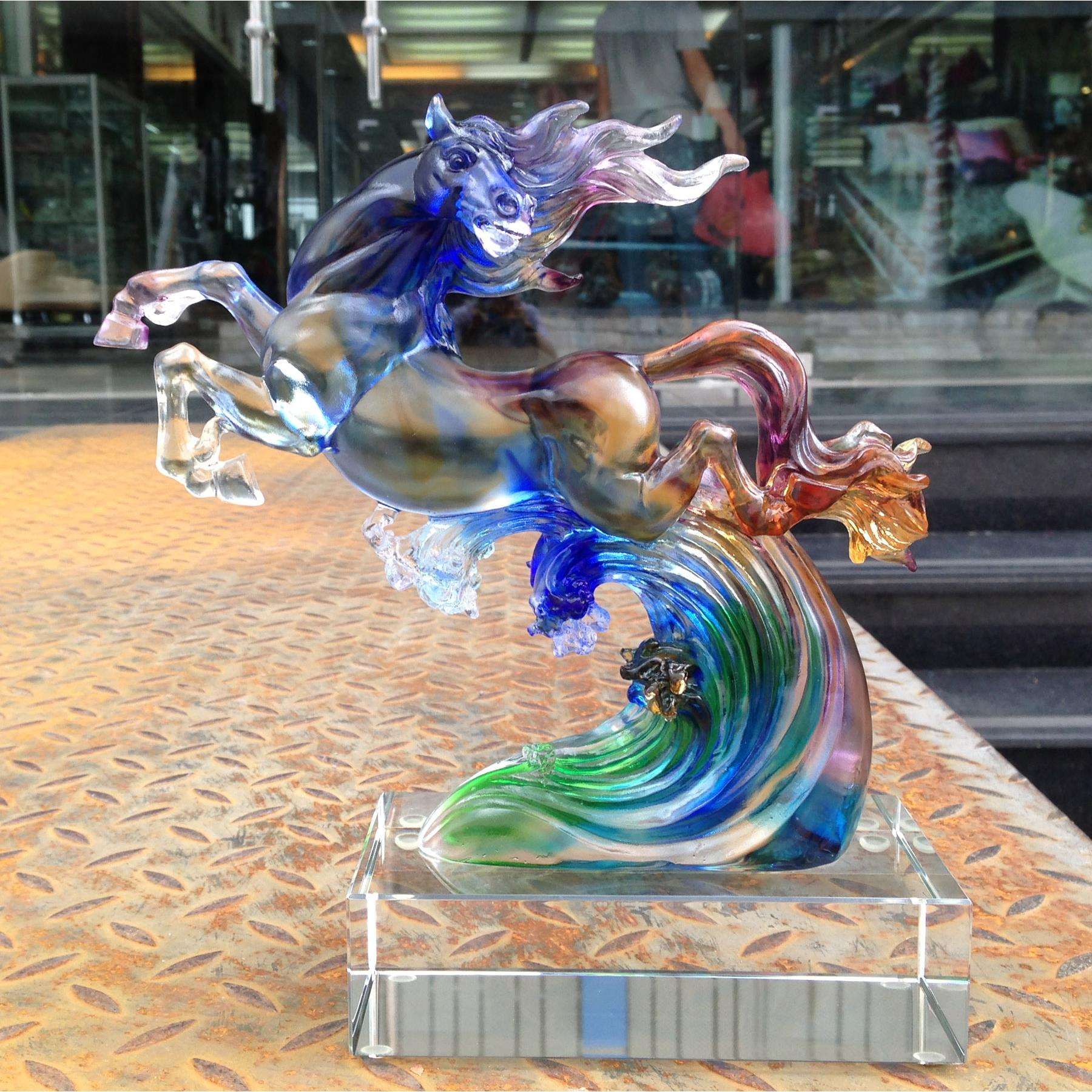 琉璃马/琉璃摆件/琉璃工艺品/琉璃厂家/琉璃/马到成功摆件