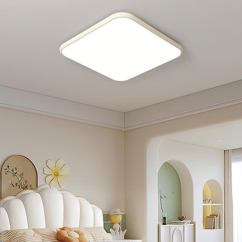 LED超薄吸顶灯方形卧室客厅灯简约现代书房餐厅灯超亮语音智能灯