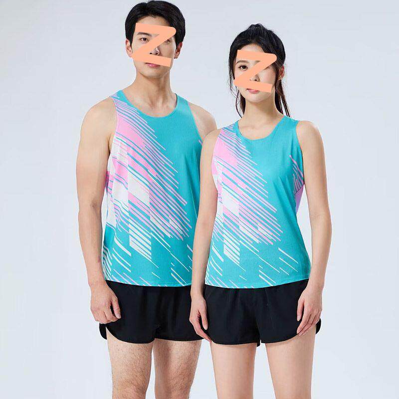 冰丝运动服田径服体育生训练服马拉松跑步背心男女速干套装夏季