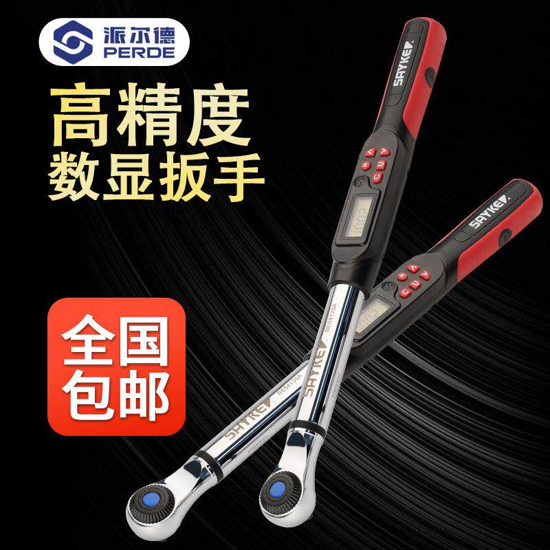 赛力克(SAYKE)预置可调式红色圆头数显扳手扭矩扳手公斤力矩扳手