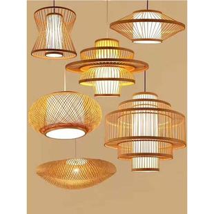 竹灯 吊灯日式 鄂托克旗鄂托克前旗中式 田园吊灯茶楼酒店东南亚风格