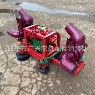 后传动连接6寸水泵扬程20米吸程10米排涝泵 带压井加引水方便