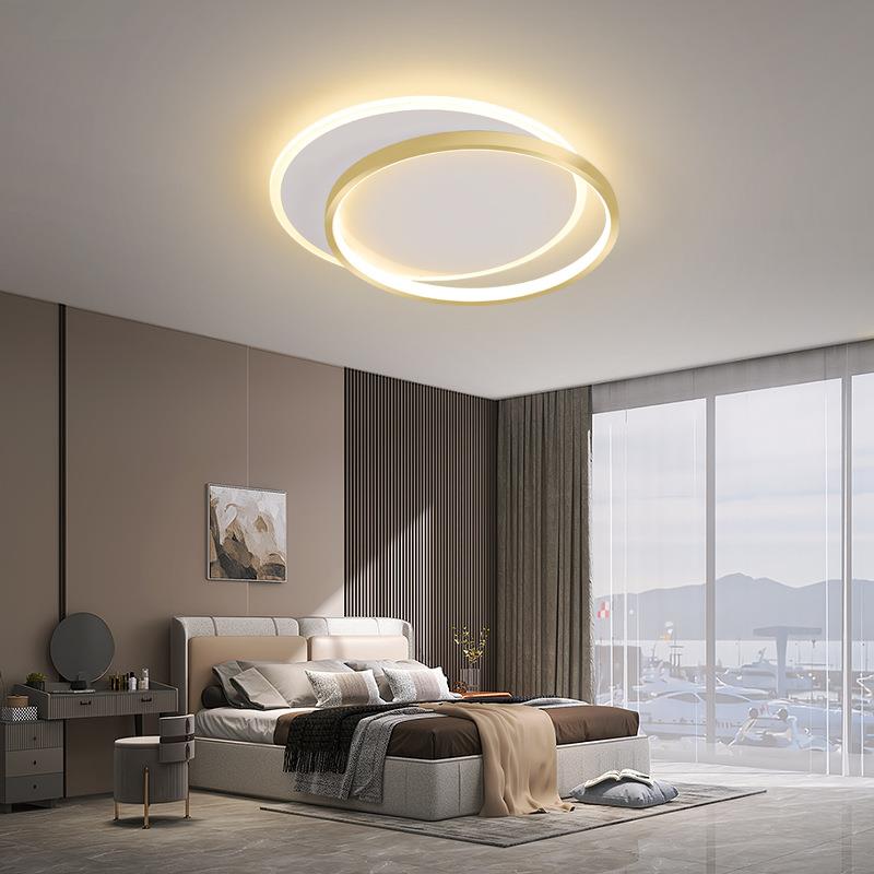 卧室吸顶灯现代简约2023年新款北欧轻奢圆形led主卧房间灯具