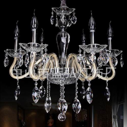 欧式水晶吊灯客厅灯具美式别墅复式楼卧室餐厅灯后现代蜡烛灯