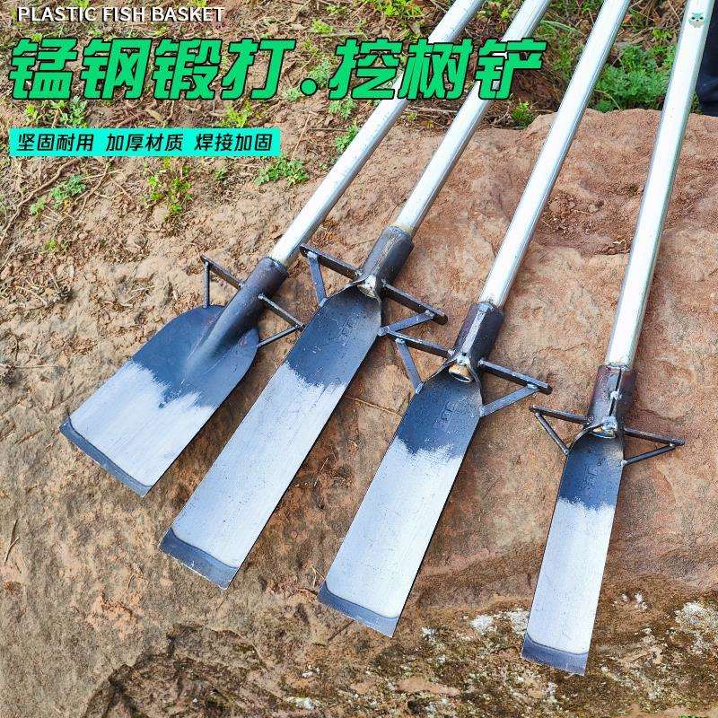 kt德国品质洛阳铲铁锹锰钢挖坑挖沟洞起苗树根挖土锹工具